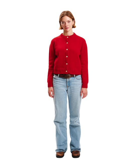 CHUNKY POPPY CARDIGAN (5GG)