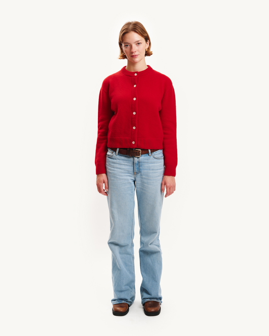 CHUNKY POPPY CARDIGAN (5GG)