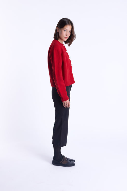 Chunky Poppy 100% Lambswool Cardigan